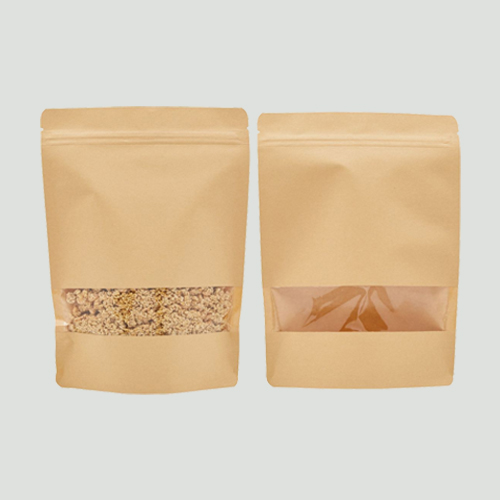 Kraft Mylar Bags Packaging with Window Option